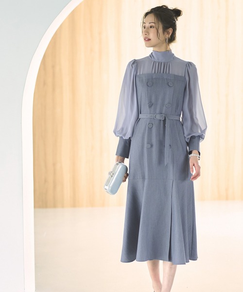 「RUIRUE BOUTIQUE」 長袖ワンピース - ベージュ レディースの画像