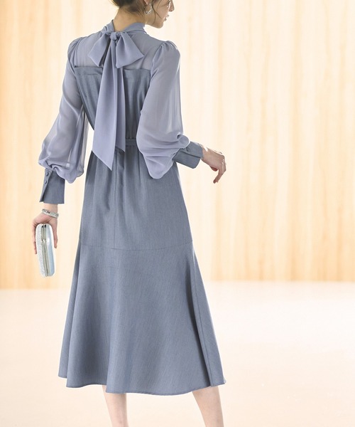 「RUIRUE BOUTIQUE」 長袖ワンピース - ベージュ レディースの画像