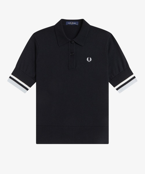 ポロシャツ ポロ Bold Tipped Knitted Shirt／ボールドティップラインニットポロシャツ レディースの画像