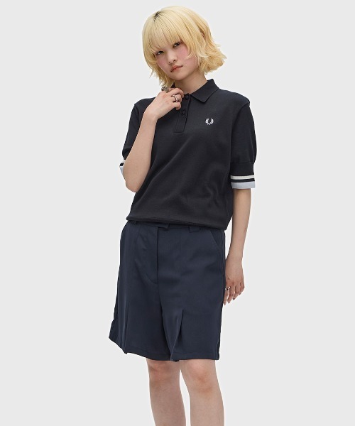 ポロシャツ ポロ Bold Tipped Knitted Shirt／ボールドティップラインニットポロシャツ レディースの画像