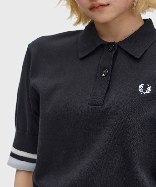 ポロシャツ ポロ Bold Tipped Knitted Shirt／ボールドティップラインニットポロシャツ レディースの画像