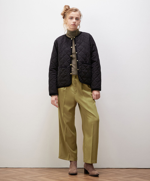 「LE SOUK HOLIDAY」 ノーカラージャケット M カーキ レディース_画像9