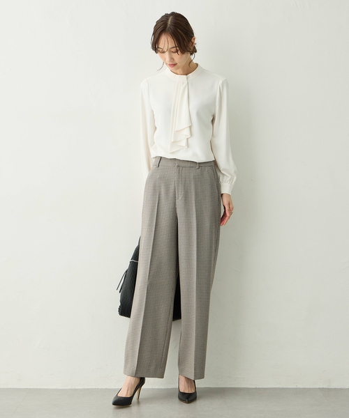 「A/C DESIGN BY ALPHA CUBIC」 長袖ブラウス 11号 ピンク レディース_画像9