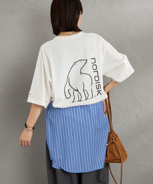 NORDISK（ノルディスク） tシャツ 半袖 別注 バックロゴプリントT