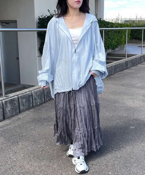 CRB パーカー ストライプシアージップパーカー レディース : ZOZOTOWN