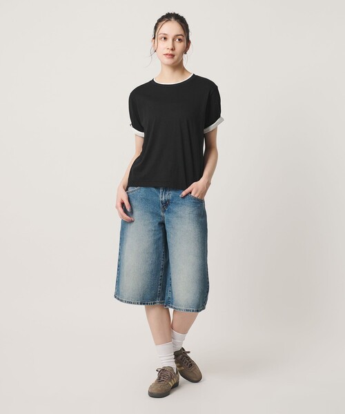 BEAUTY＆YOUTH UNITED ARROWS tシャツ 麻コットン レイヤード クルー