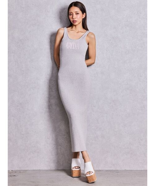 GYDA（ジェイダ） ワンピース 夏 GYDA jacquard longニットワンピース