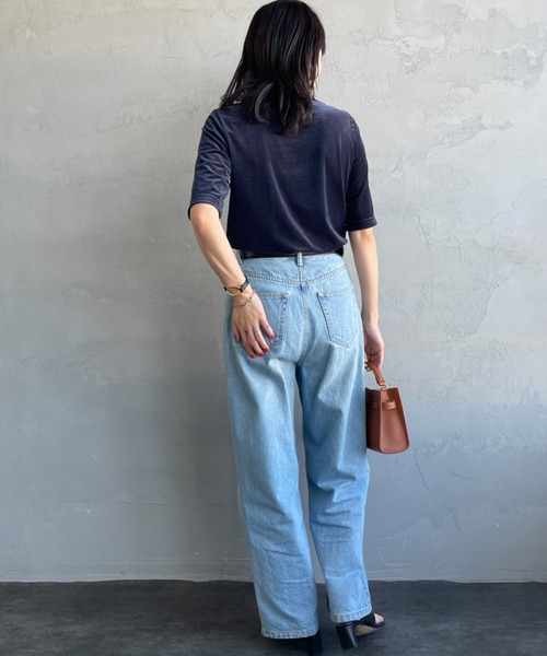「JEANS FACTORY Clothes」 半袖カットソー F グレー レディース_画像6