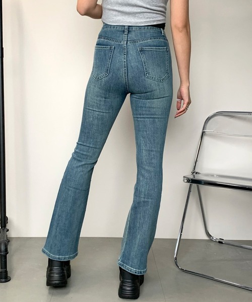 「non-hedge」 ブーツカットデニムパンツ S ブルー レディース_画像8