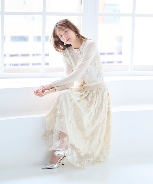 Chesty（チェスティ） スカート フラワーチュールレーススカート