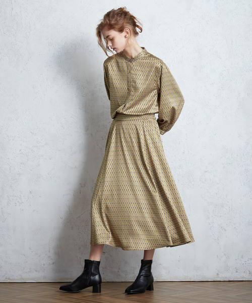 「LE SOUK HOLIDAY」 長袖ブラウス L ネイビー レディース_画像3
