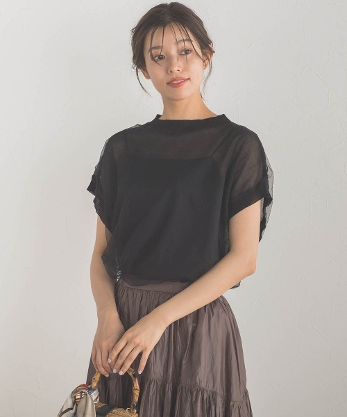 「Droite lautreamont」 半袖ニット 2 ブラック レディース_画像10