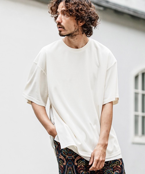CAMBIO（カンビオ） tシャツ mt10491- メッシュレイヤードショート