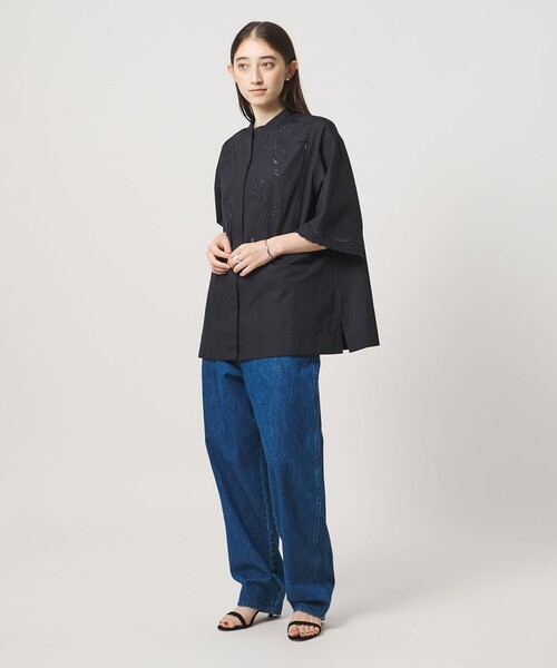 ブラウス シャツ カットワーク シャツ ブラウス レディースの画像