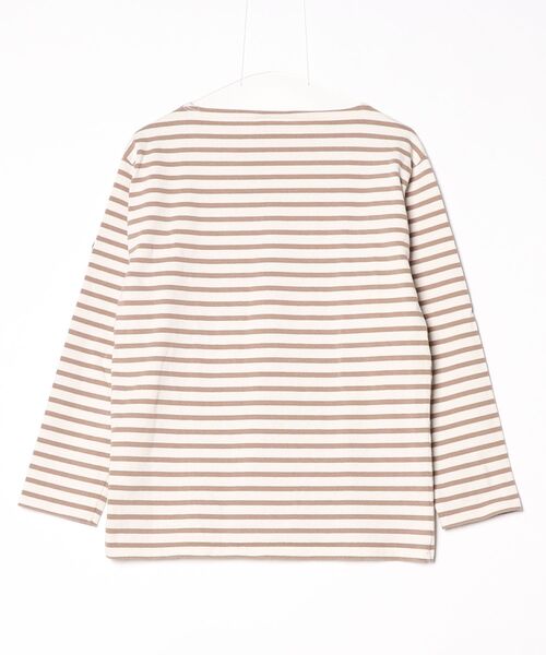 「SAINT JAMES」 ボーダー柄長袖カットソー ML ベージュ レディース_画像2