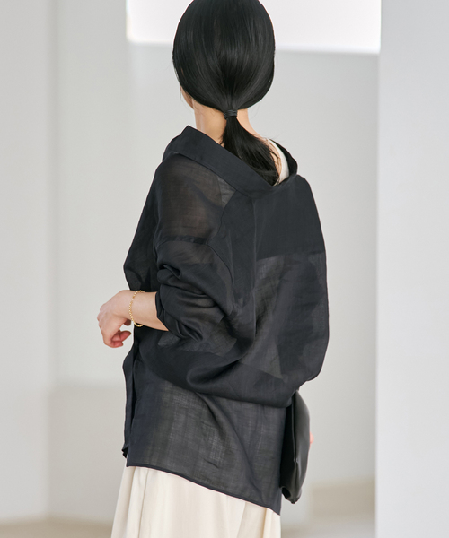 plage（プラージュ） ブラウス シャツ Sheer シャツジャケット