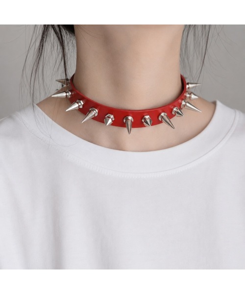 CERCA ネックレス 「Bls」「ZA」「Bling Leads」パンクスタッズ