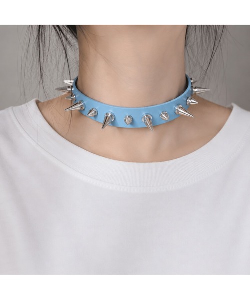 CERCA ネックレス 「Bls」「ZA」「Bling Leads」パンクスタッズ