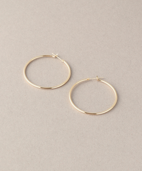 ピアス 1.5パイプ3.5cmルーフピアス K10（両耳） レディースの画像