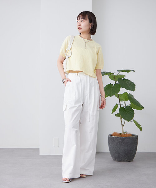 「mystic」 カーゴパンツ 0 オフホワイト レディース_画像7