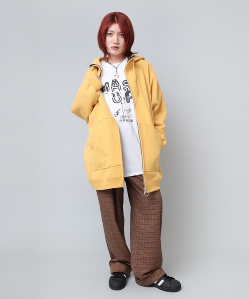 「RNA」 長袖カットソー MEDIUM ホワイト×ライム レディース_画像4