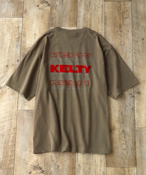「KELTY」 半袖Tシャツ M ベージュ メンズ_画像9