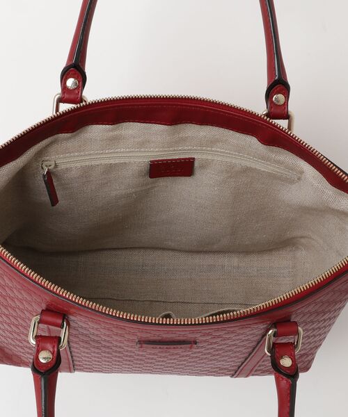 【未使用級】グッチ マイクログッチシマ 2WAYハンドバッグショルダーバッグ GUCCI（グッチ） マイクログッチシマ 2WAYバッグ - レッド レディース