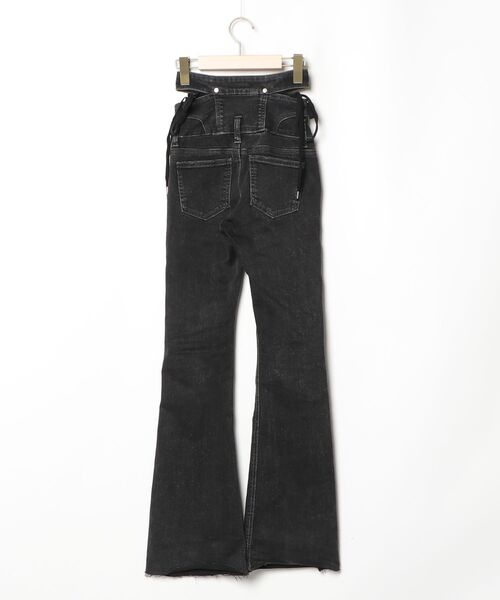 「EMODA」 ブーツカットデニムパンツ X-SMALL ブラック レディース_画像2