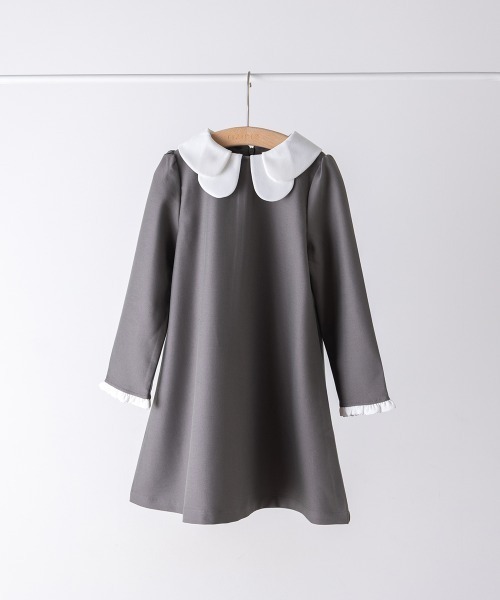 「riziere」 「KIDS」長袖ワンピース 100 ネイビー キッズ_画像8