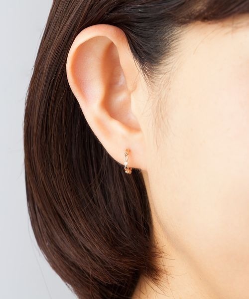 ピアス K10ピンクゴールドピアス レディースの画像