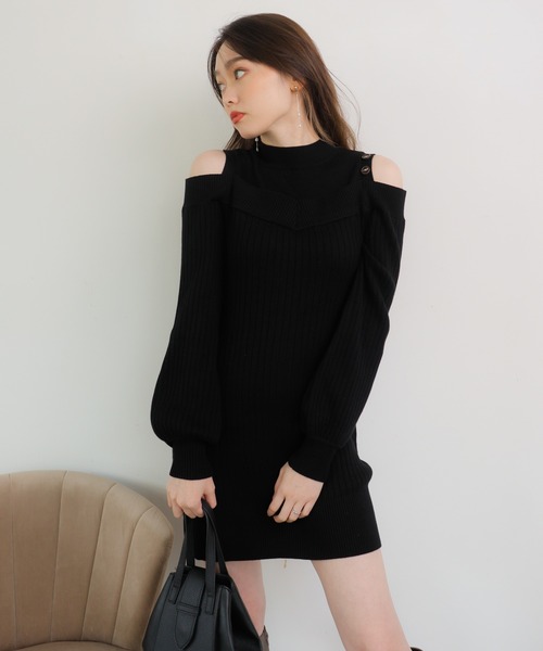 ワンピース レイヤードオープンショルダーニットワンピース Zozotown Paypayモール店 通販 Paypayモール