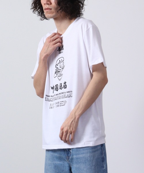 【関税込】 ロケーション プリント 半袖 Tシャツ - ホワイト Ace tシャツ ACE プリント 半袖Tシャツ メンズ レディース