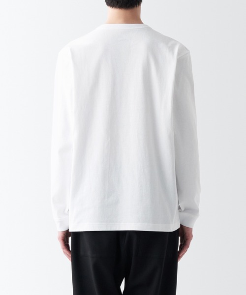 無印良品（MUJI） tシャツ 洗いざらし太番手クルーネック長袖Tシャツ