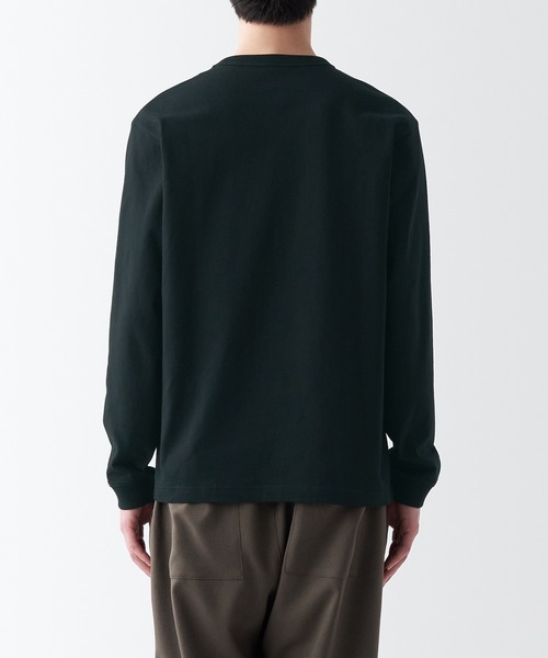 無印良品（MUJI） tシャツ 洗いざらし太番手クルーネック長袖Tシャツ