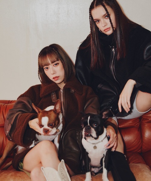 emoda✖️gab gabコラボ　ボアジャケット　フリーサイズ GAB コート アウター B3ボアジャケット レディース : ZOZOTOWN