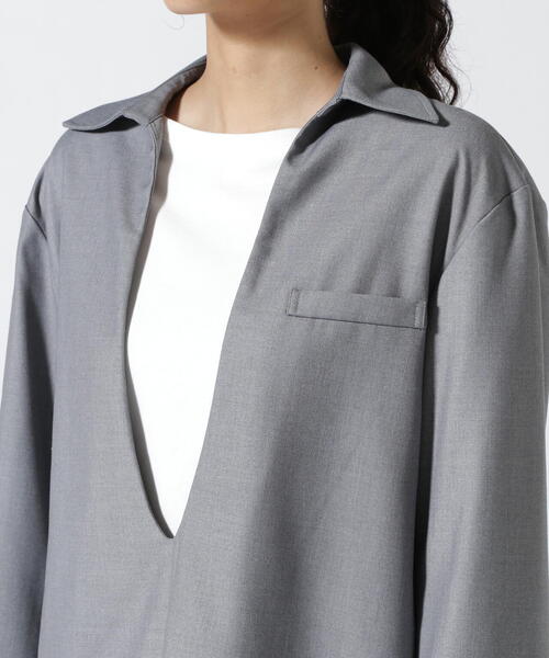 DRIOT BELLO ドロイトベロ 長袖シャツ DROIT BELLO ブラウス シャツ BELLO（ドロイトベロ）深Vネック