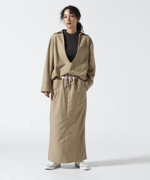 ブラウス シャツ DROIT BELLO（ドロイトベロ）深Ｖネックスーツライクシャツ レディース DROIT BELLO ブラウス シャツ BELLO（ドロイトベロ）深Vネック