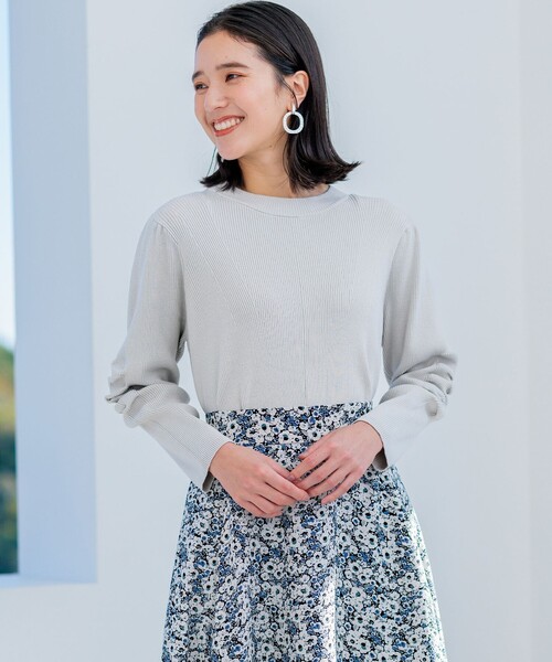 ニット セーター Elena フリルスリーブ ニットプルオーバー レディース