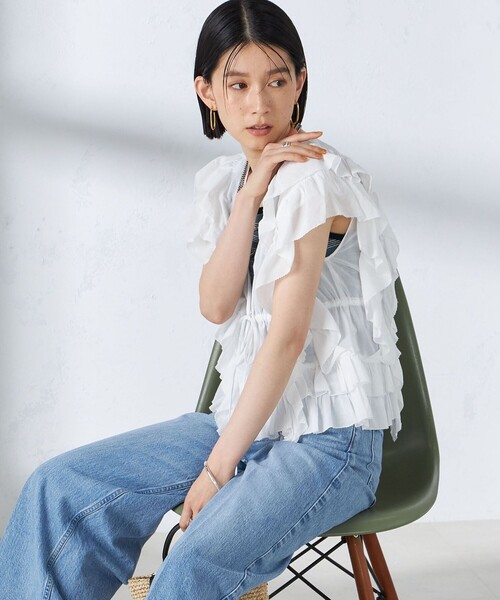 tシャツ パネル切替えノースリーブプルオーバー「手洗い可能」 レディース osharewalker Tシャツ トップス タンクトップ インナー