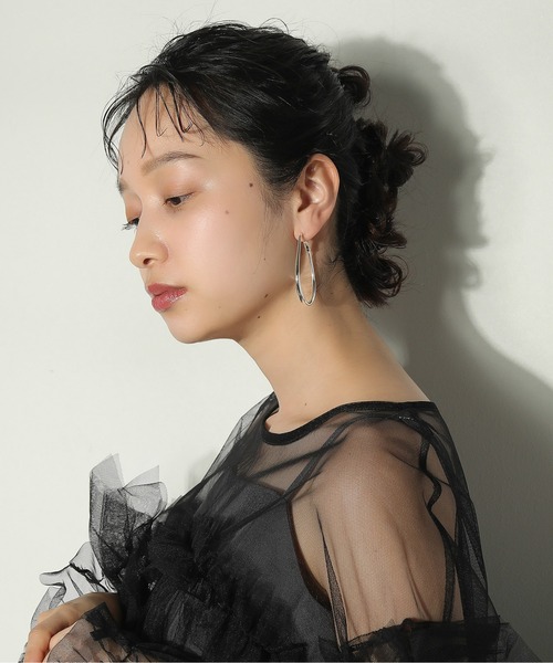 存在感抜群！コロンとしたフォームが素敵！DANAE フープシルバー 楽天市場】フープピアス リング 中折れ式フープピアス 11mmセミ