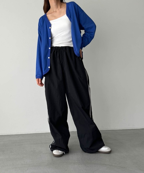 カーディガン harmonie -OrganicCotton-　ドロップショルダーVネックカーディガン レディース