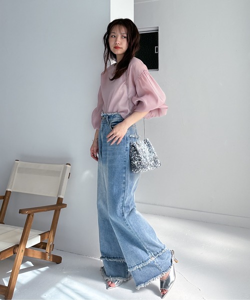 専用ページ TRIFLE カバーダメージデニムパンツ emmyフリンジスカート TRIFLE emmy サイドラインドロストデニムパンツ デニムパンツ