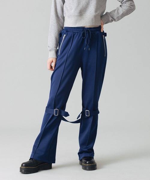新品　エックスガール　ポリエステルパンツ X-girl（エックスガール） パンツ JERSEY BONTAGE PANTS レディース