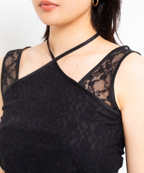 タンクトップ ノースリーブ atmos pink Halter neck lace tank top / アトモス ピンク ホルター ネック レース atmos girls タンクトップ ノースリーブ pink Halter neck lace