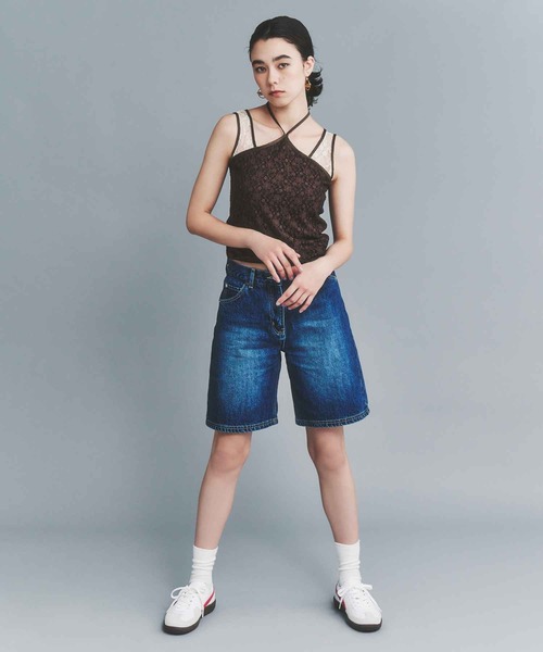 atmos girls タンクトップ ノースリーブ pink Halter neck lace