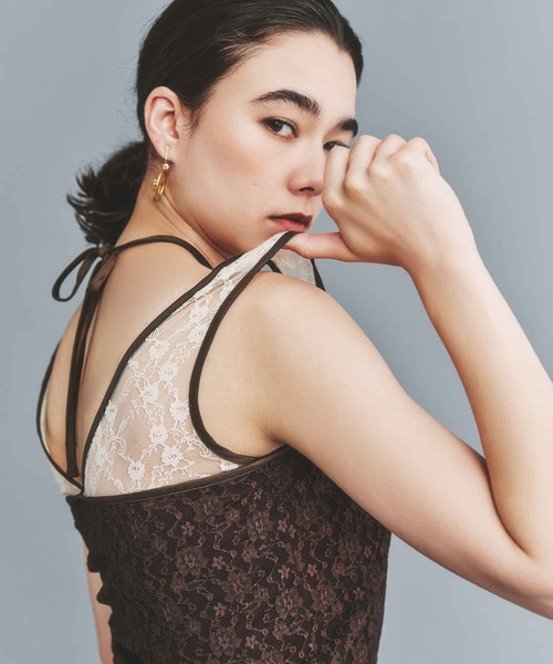 タンクトップ ノースリーブ atmos pink Halter neck lace tank top / アトモス ピンク ホルター ネック レース atmos girls タンクトップ ノースリーブ pink Halter neck lace