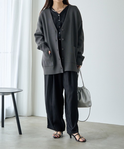 pual ce cin カーディガン 「WEB限定・Du noir」スポン