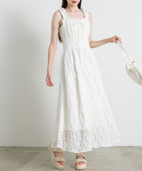 OLIVE des ワンピース 「S/Mサイズ展開」シャーリングワンピース