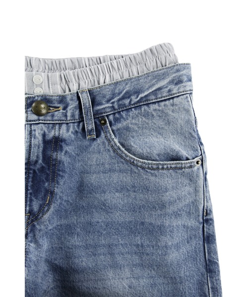 ALEXIA STAM ジーンズ デニム デニムパンツ Layered Waist Wide