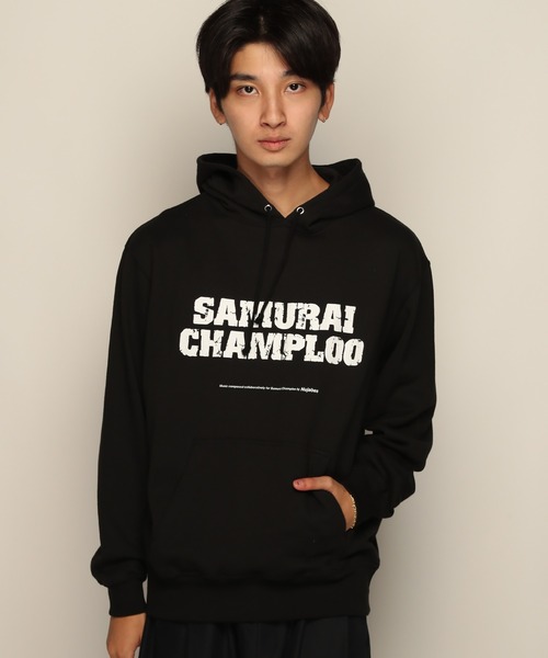 【新品】YEN TOWN MARKET (TOYOTA) パーカー XL BGY YEN TOWN MARKET パーカー 「SAMURAI CHAMPLOO」サムライチャンプルー